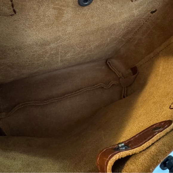 Portland Leather Mini Crossbody Tote Bag Purse, Honey - Picture 7 of 8